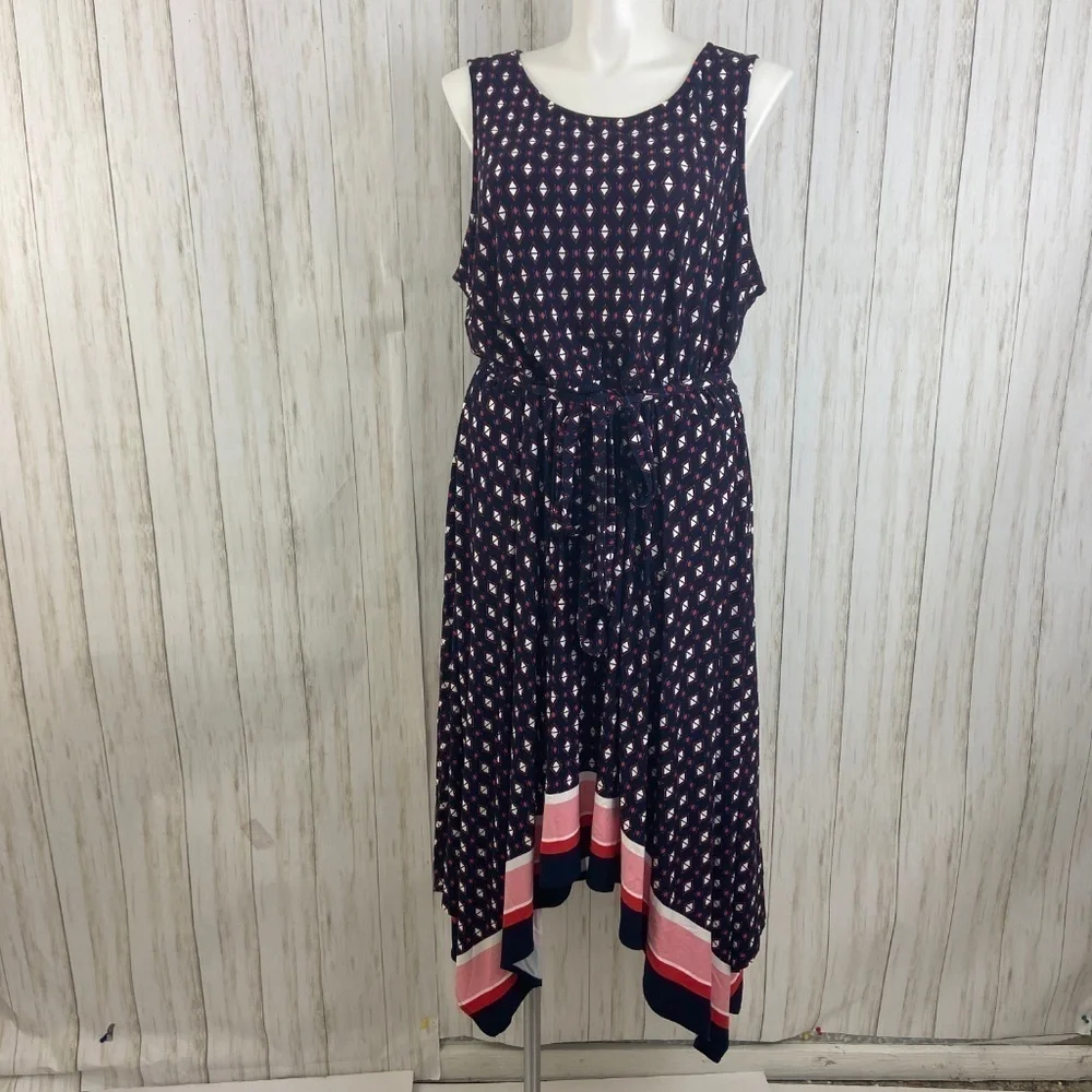 Westport Blue High Low Navy Sleeveless Dre… - Picture 2 of 7